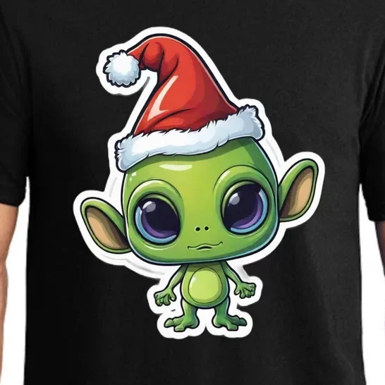 Cute Alien Santa Claus Pajama Set