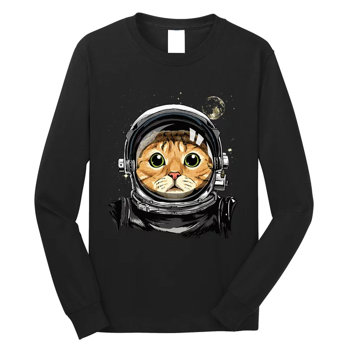 Cat Astronaut Space Exploration Astronomy Lover Long Sleeve Shirt