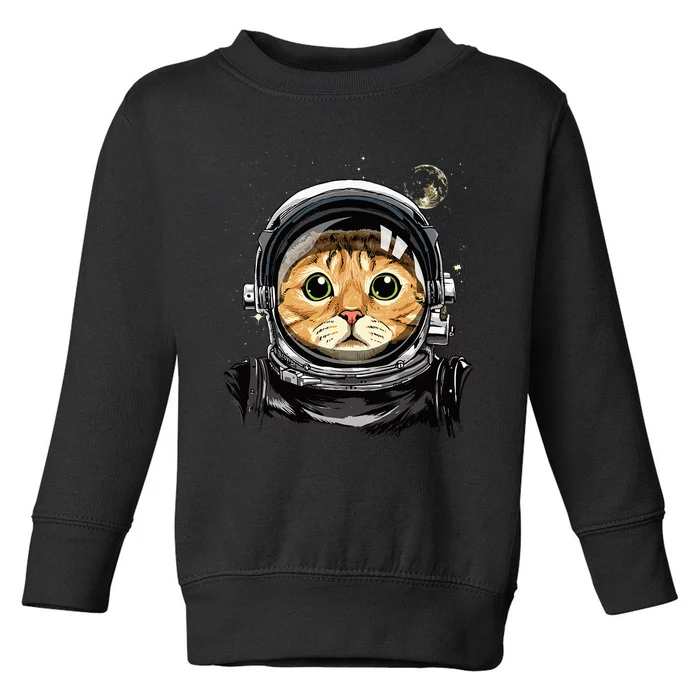 Cat Astronaut Space Exploration Astronomy Lover Toddler Sweatshirt