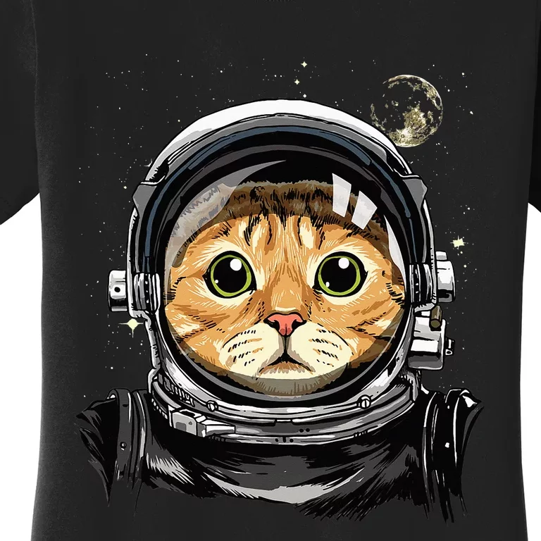 Cat Astronaut Space Exploration Astronomy Lover Women's T-Shirt