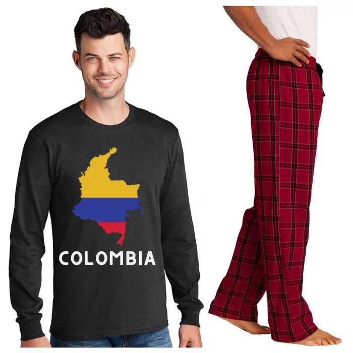 Colombia And South America Retro Travel And Vacation Cool Gift Long Sleeve Pajama Set