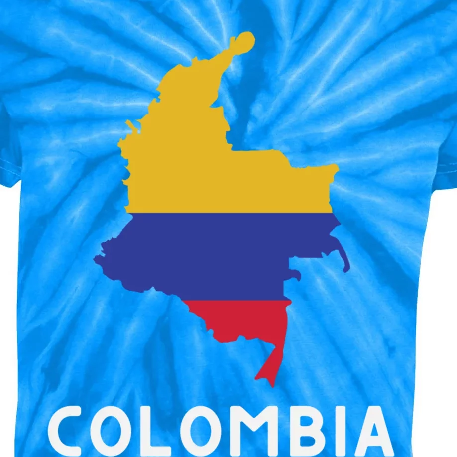 Colombia And South America Retro Travel And Vacation Cool Gift Kids Tie-Dye T-Shirt