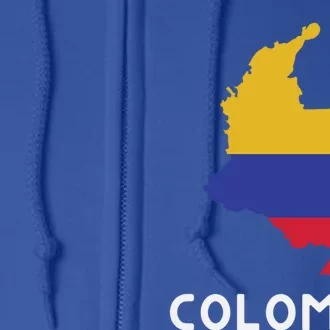 Colombia And South America Retro Travel And Vacation Cool Gift Full Zip Hoodie