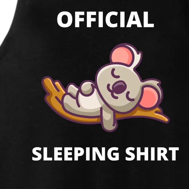 Cute Animal Sleeping Shirt Koala Bear Ladies Tri-Blend Wicking Tank