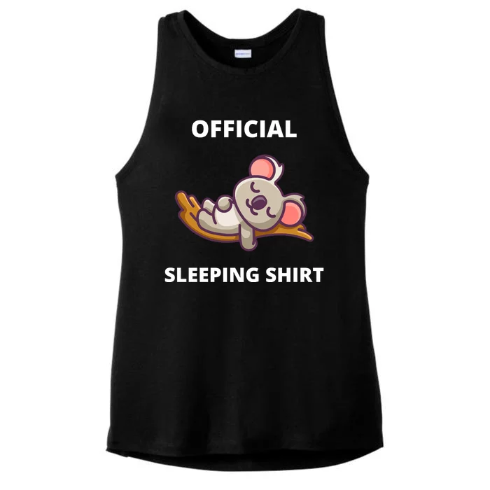 Cute Animal Sleeping Shirt Koala Bear Ladies Tri-Blend Wicking Tank