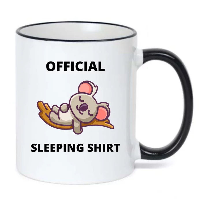 Cute Animal Sleeping Shirt Koala Bear Black Color Changing Mug