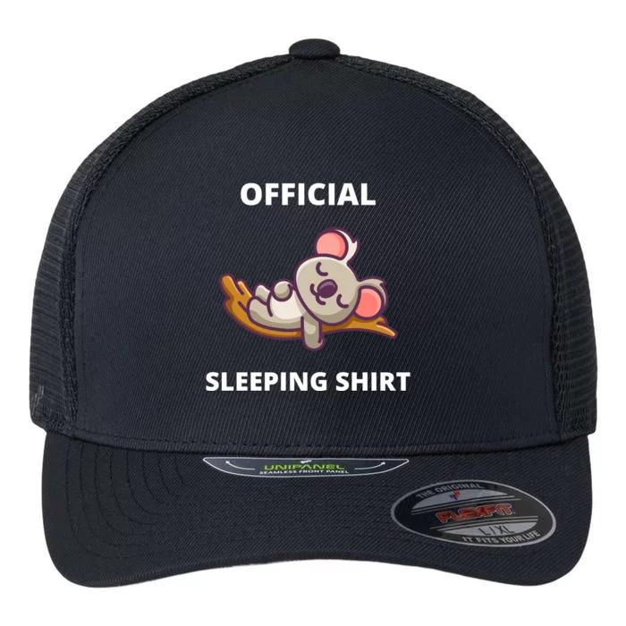 Cute Animal Sleeping Shirt Koala Bear Flexfit Unipanel Trucker Cap