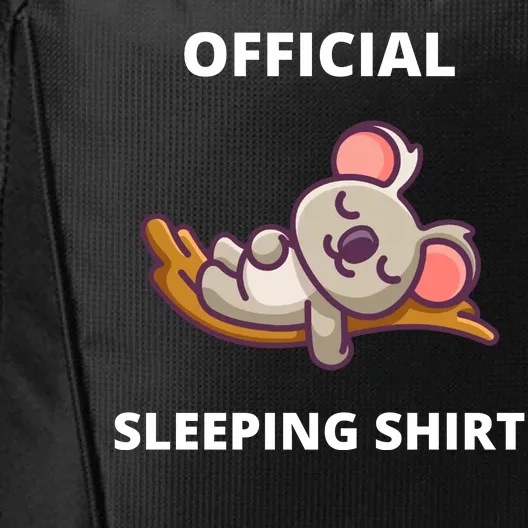 Cute Animal Sleeping Shirt Koala Bear City Backpack