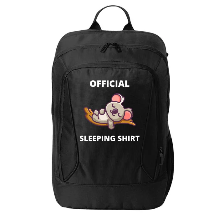 Cute Animal Sleeping Shirt Koala Bear City Backpack