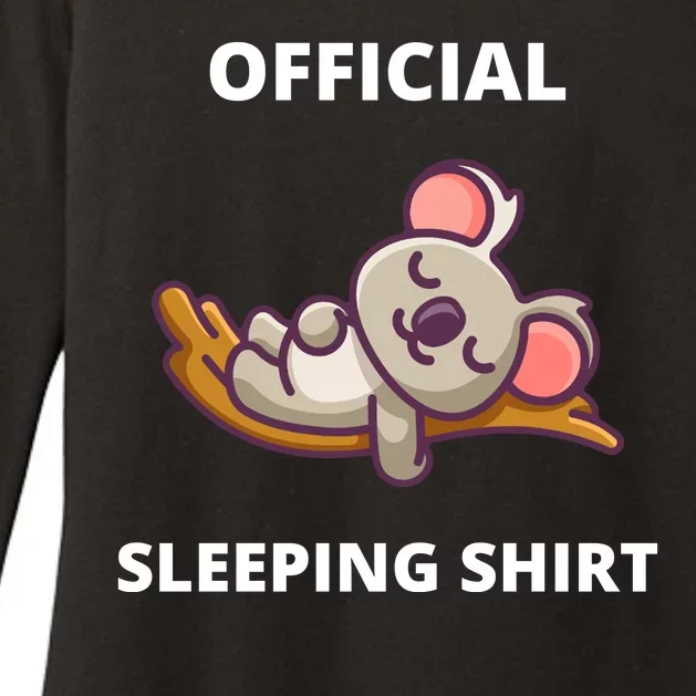 Cute Animal Sleeping Shirt Koala Bear Womens CVC Long Sleeve Shirt