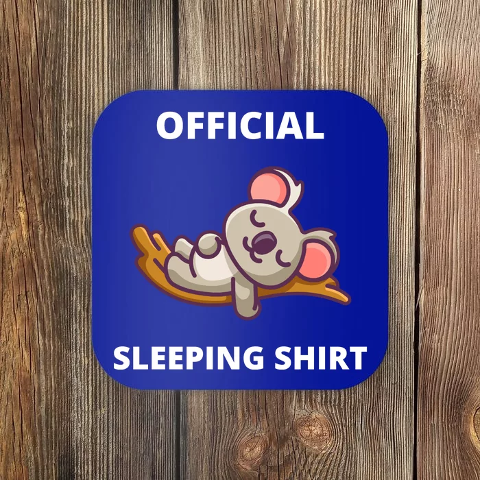 Cute Animal Sleeping Shirt Koala Bear Coaster