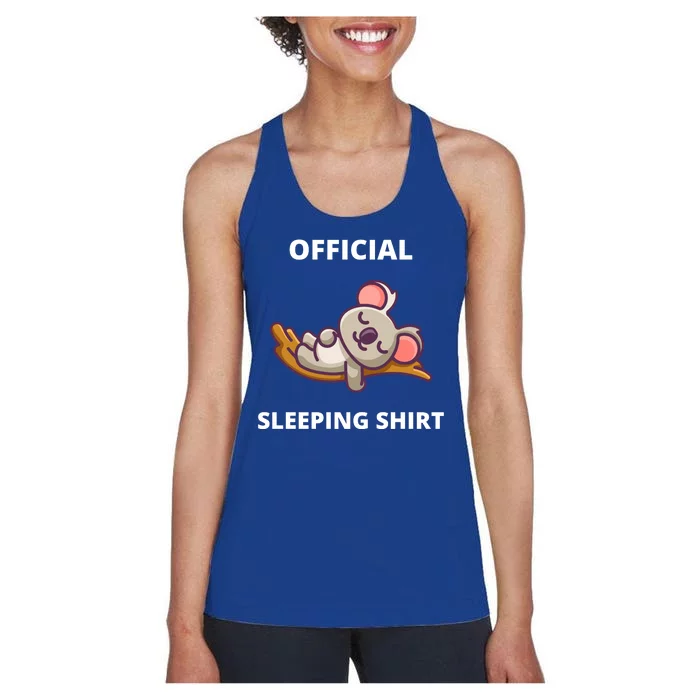 Cute Animal Sleeping Shirt Koala Bear Women's Racerback Tank