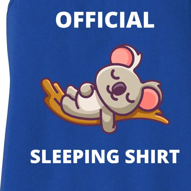 Cute Animal Sleeping Shirt Koala Bear Women's Racerback Tank