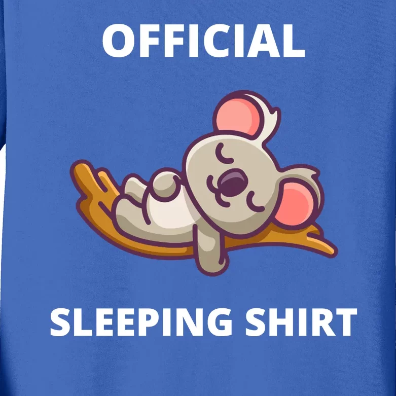 Cute Animal Sleeping Shirt Koala Bear Kids Long Sleeve Shirt