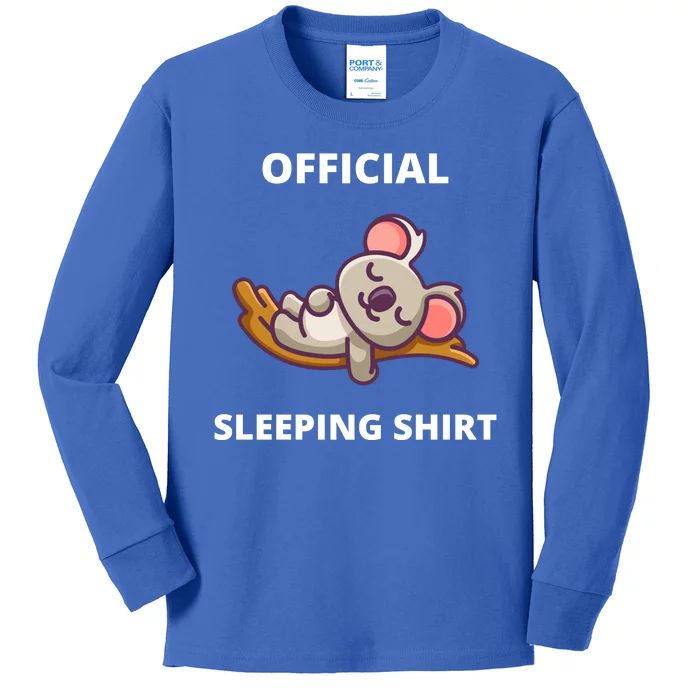 Cute Animal Sleeping Shirt Koala Bear Kids Long Sleeve Shirt