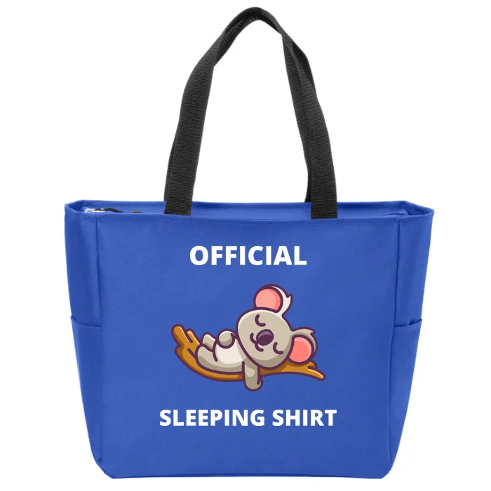 Cute Animal Sleeping Shirt Koala Bear Zip Tote Bag