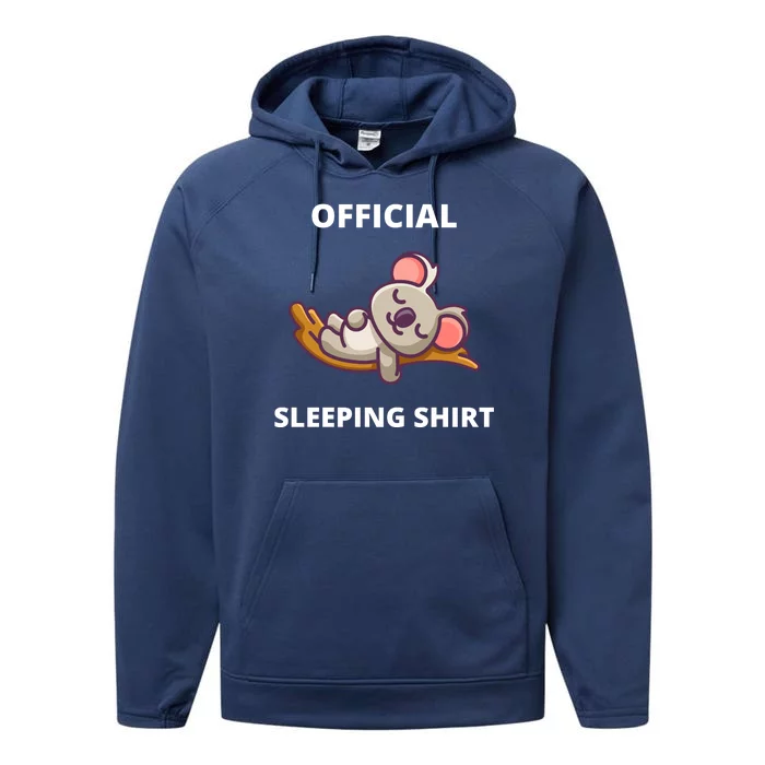 Cute Animal Sleeping Shirt Koala Bear Performance Fleece Hoodie