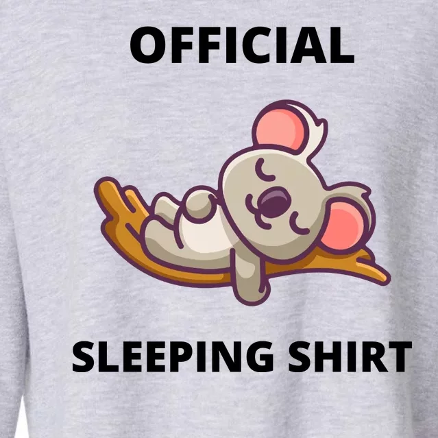 Cute Animal Sleeping Shirt Koala Bear Cropped Pullover Crew