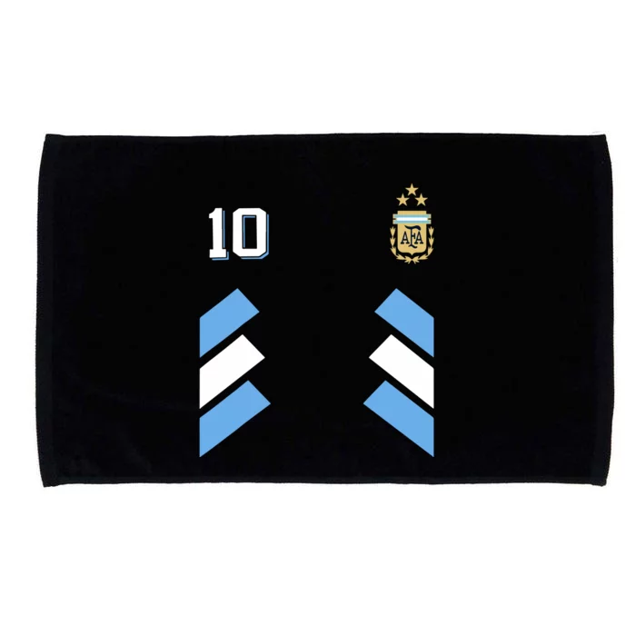 Cool Argentina Soccer Jersey 10 Microfiber Hand Towel