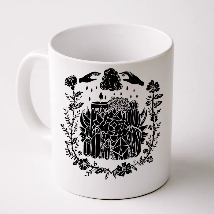 Crystals And Succulents Witchy Front & Back Coffee Mug