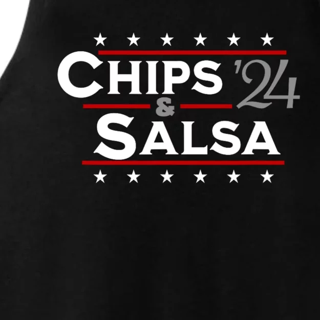 Chips And Salsa Vote Funny Political 2024 Election Ladies Tri-Blend Wicking Tank