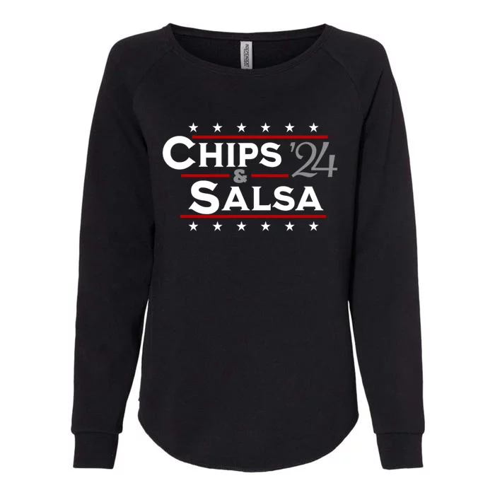 Chips And Salsa Vote Funny Political 2024 Election Womens California Wash Sweatshirt