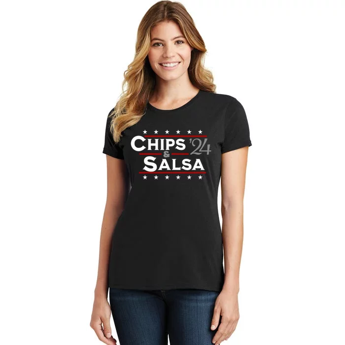 Chips And Salsa Vote Funny Political 2024 Election Women's T-Shirt