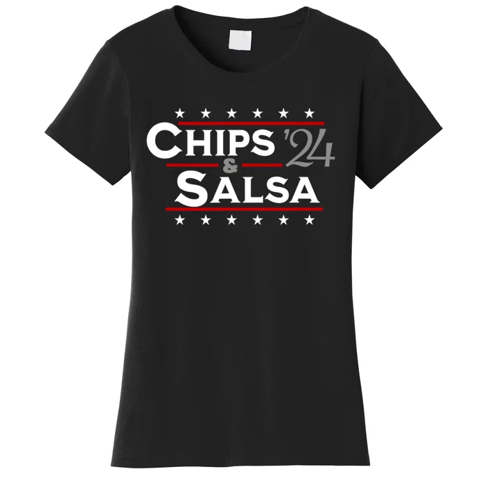 Chips And Salsa Vote Funny Political 2024 Election Women's T-Shirt