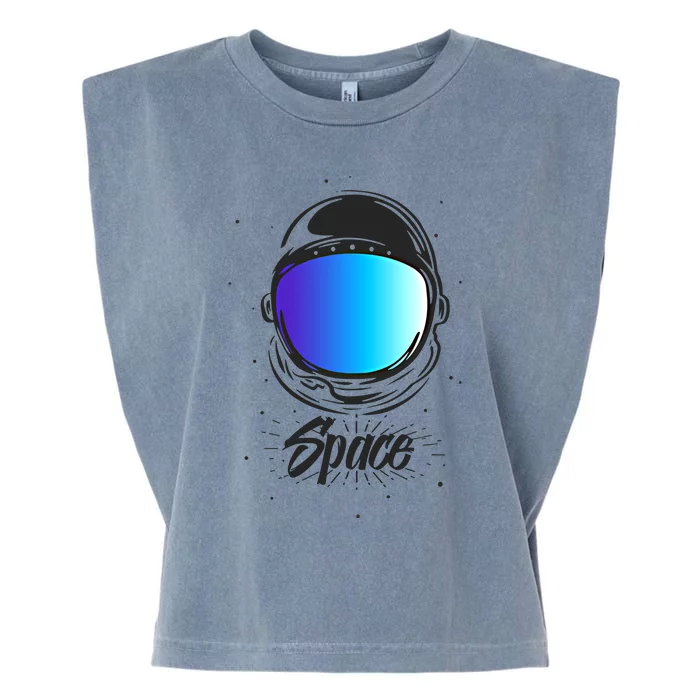 Cool Astronaut Space Helmet Gift Space Astronaut Graphic Gift Garment-Dyed Women's Muscle Tee