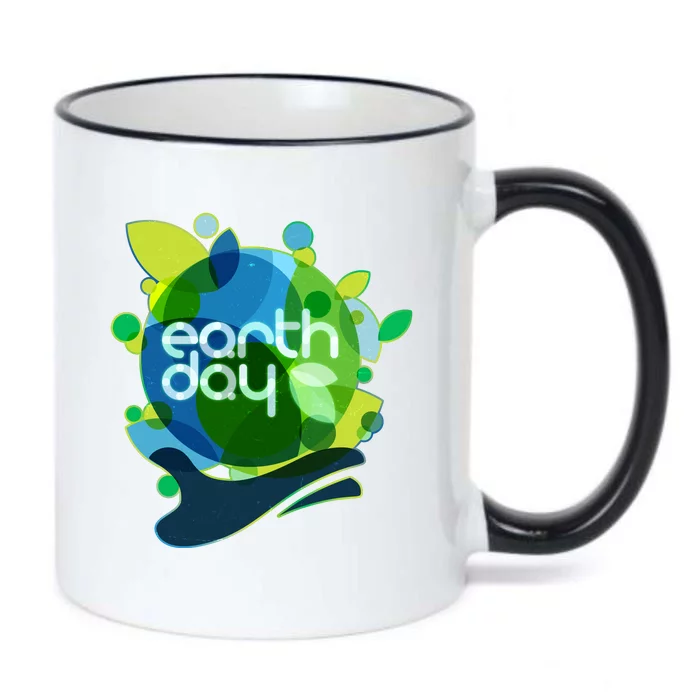 Cool Abstract Shapes Earth Day Black Color Changing Mug