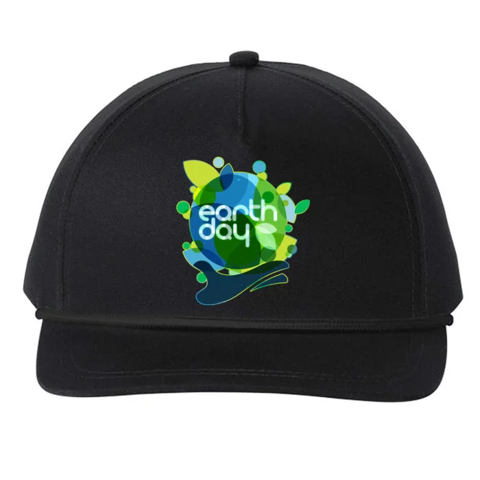 Cool Abstract Shapes Earth Day Snapback Five-Panel Rope Hat