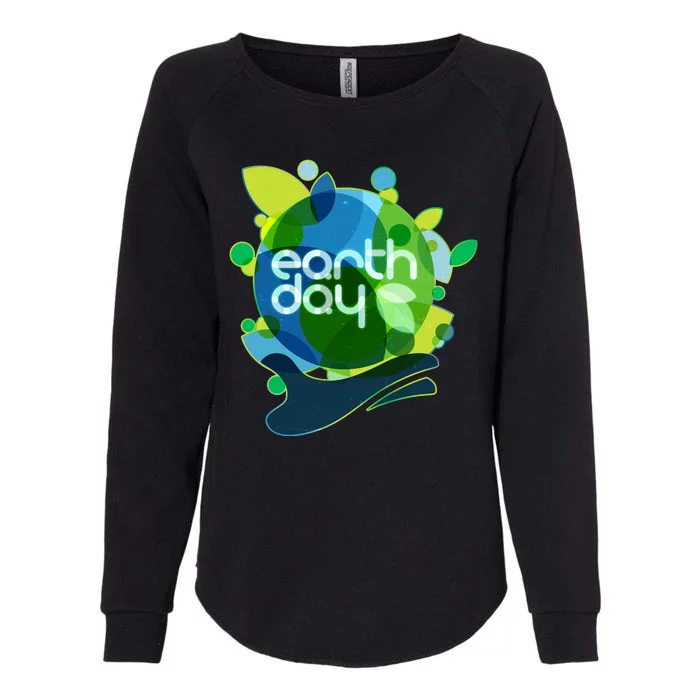 Cool Abstract Shapes Earth Day Womens California Wash Sweatshirt