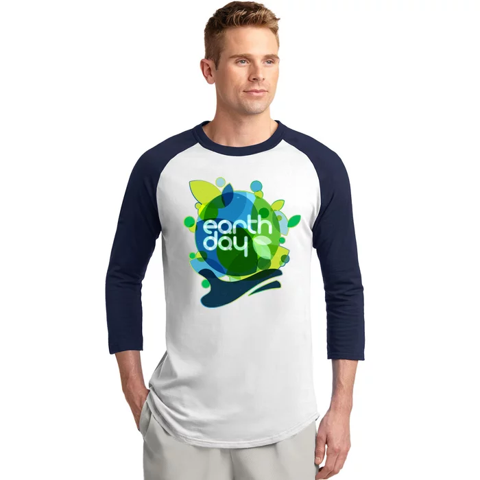 Cool Abstract Shapes Earth Day Baseball Sleeve Shirt