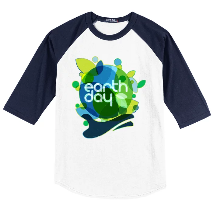 Cool Abstract Shapes Earth Day Baseball Sleeve Shirt