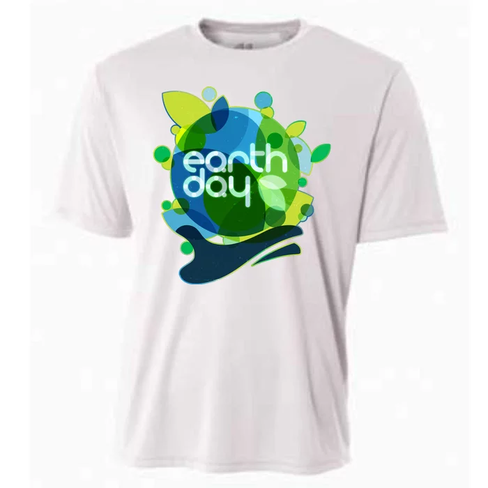 Cool Abstract Shapes Earth Day Cooling Performance Crew T-Shirt