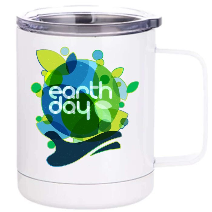 Cool Abstract Shapes Earth Day Front & Back 12oz Stainless Steel Tumbler Cup