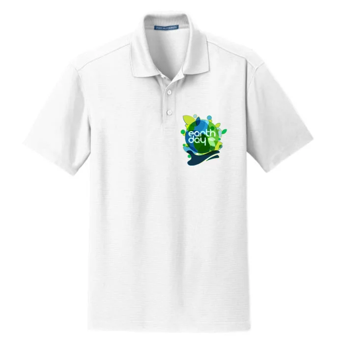 Cool Abstract Shapes Earth Day Dry Zone Grid Performance Polo