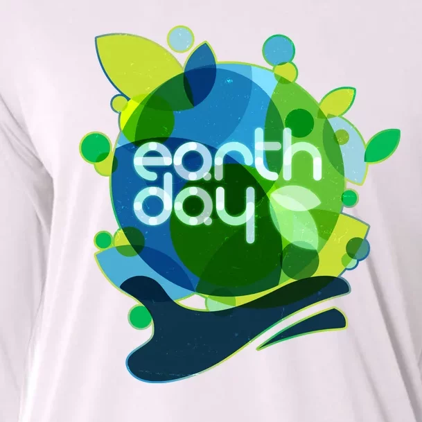 Cool Abstract Shapes Earth Day Cooling Performance Long Sleeve Crew