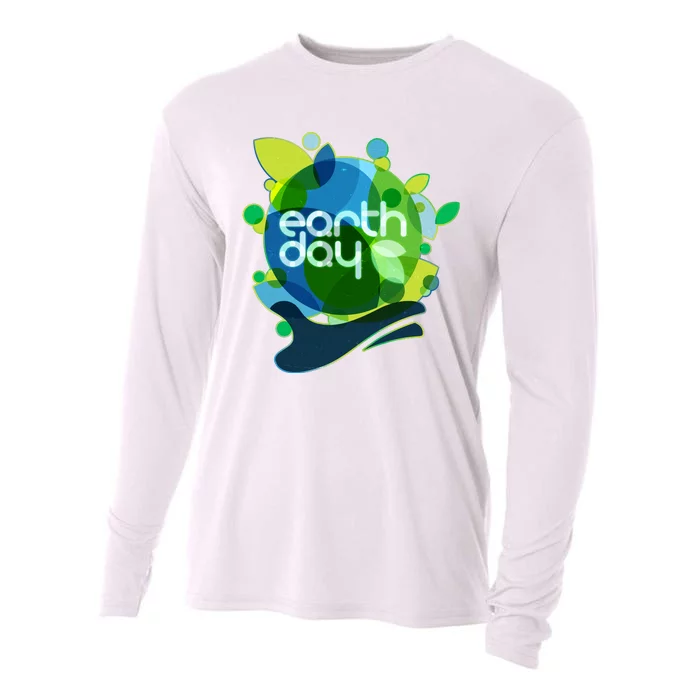 Cool Abstract Shapes Earth Day Cooling Performance Long Sleeve Crew