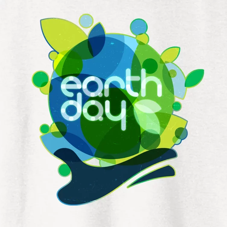 Cool Abstract Shapes Earth Day Women's Crop Top Tee