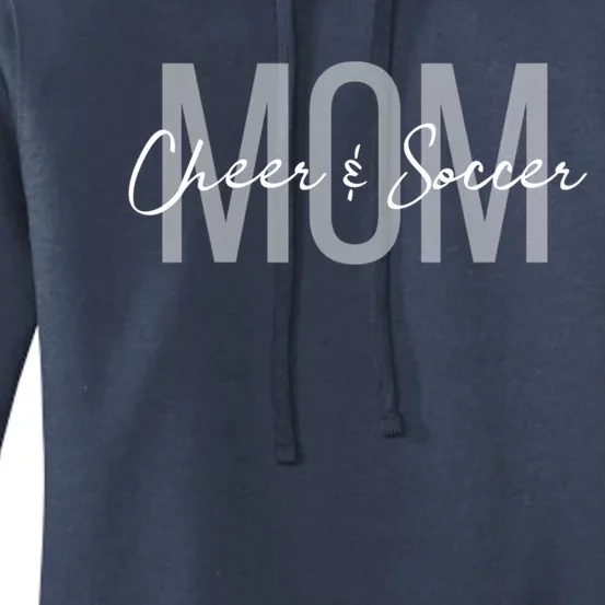 Cheer And Soccer Mom Life Soccer Cheer Mom Gift Women's Pullover Hoodie