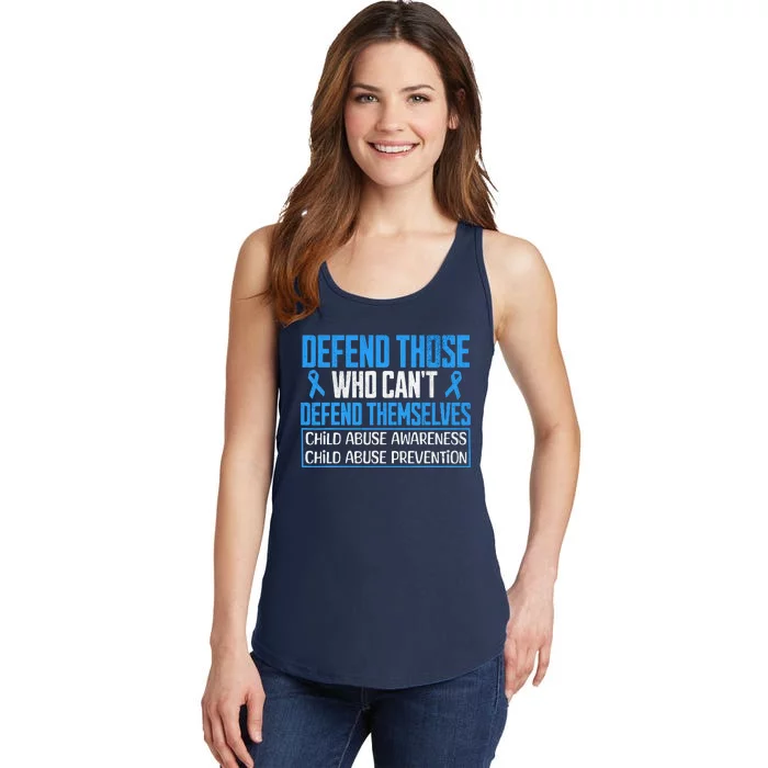 Child Abuse Survivor Prevention Month Awareness Ladies Essential Tank