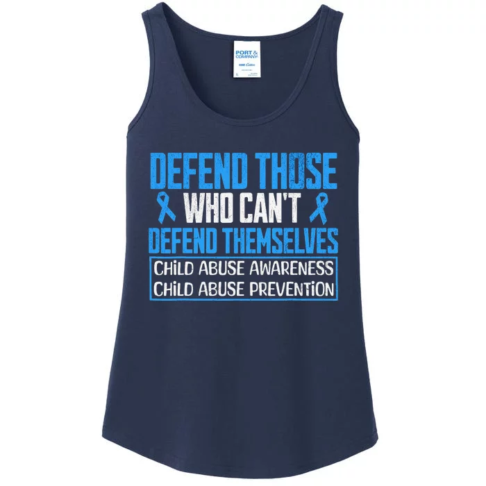 Child Abuse Survivor Prevention Month Awareness Ladies Essential Tank