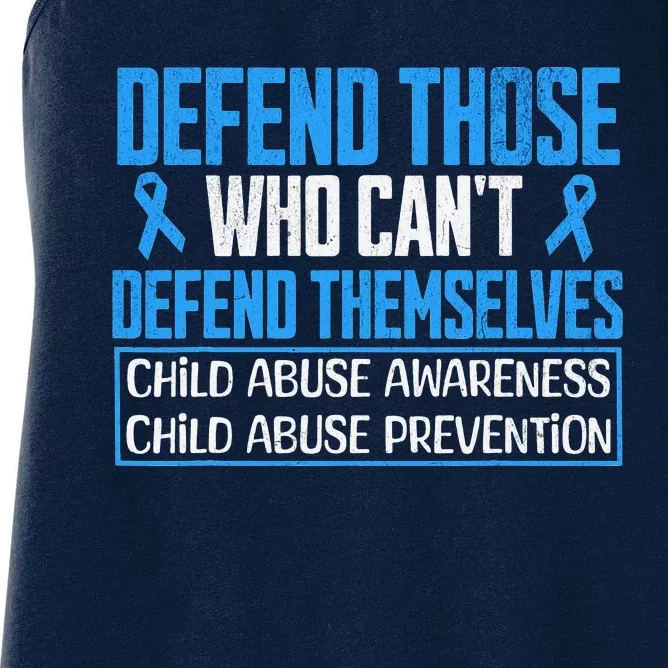 Child Abuse Survivor Prevention Month Awareness Women's Racerback Tank