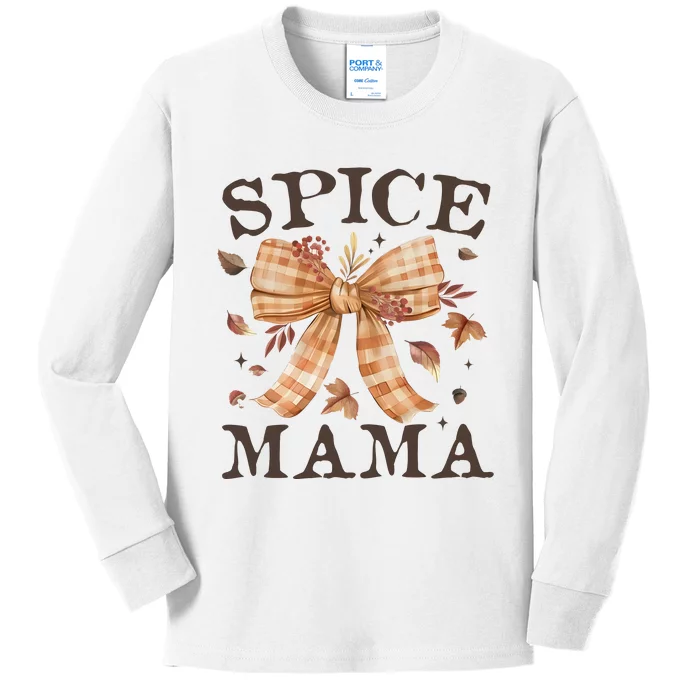 Coquette Autumn Spice Mama Kids Long Sleeve Shirt