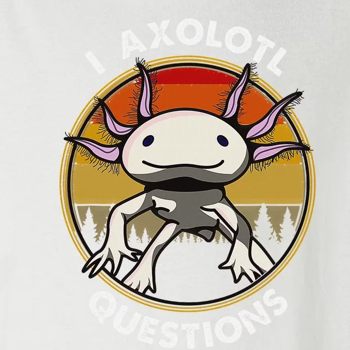 Cute Axolotl Shirt Funny I Axolotl Questions Salamander Toddler Long Sleeve Shirt