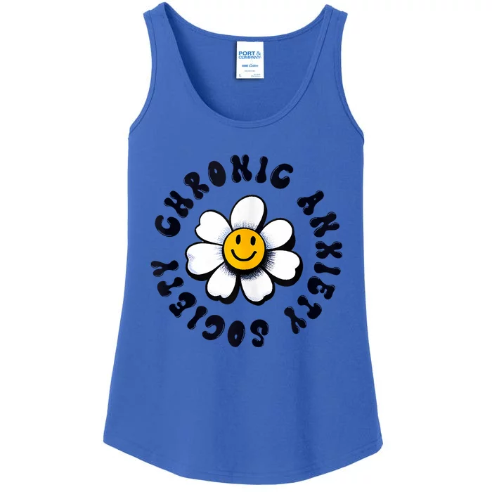 Chronic Anxiety Society Flower Ladies Essential Tank