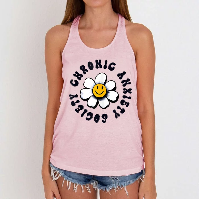 Chronic Anxiety Society Flower Women's Knotted Racerback Tank