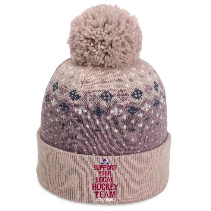 Colorado Avalanche Support Officially L.I.C.E.N.S.E.D. The Baniff Cuffed Pom Beanie