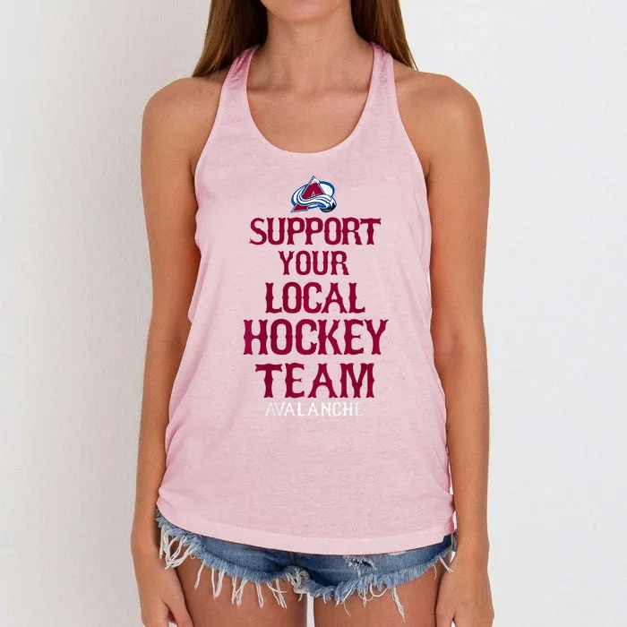 Colorado Avalanche Support Officially L.I.C.E.N.S.E.D. Women's Knotted Racerback Tank